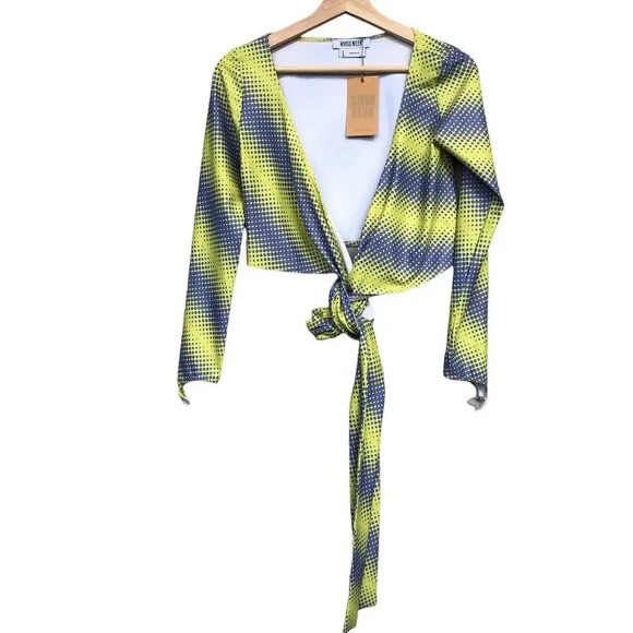 NWT Maise Wilen Long-sleeved Wrap-Around Top Size Large - Picture 1 of 5